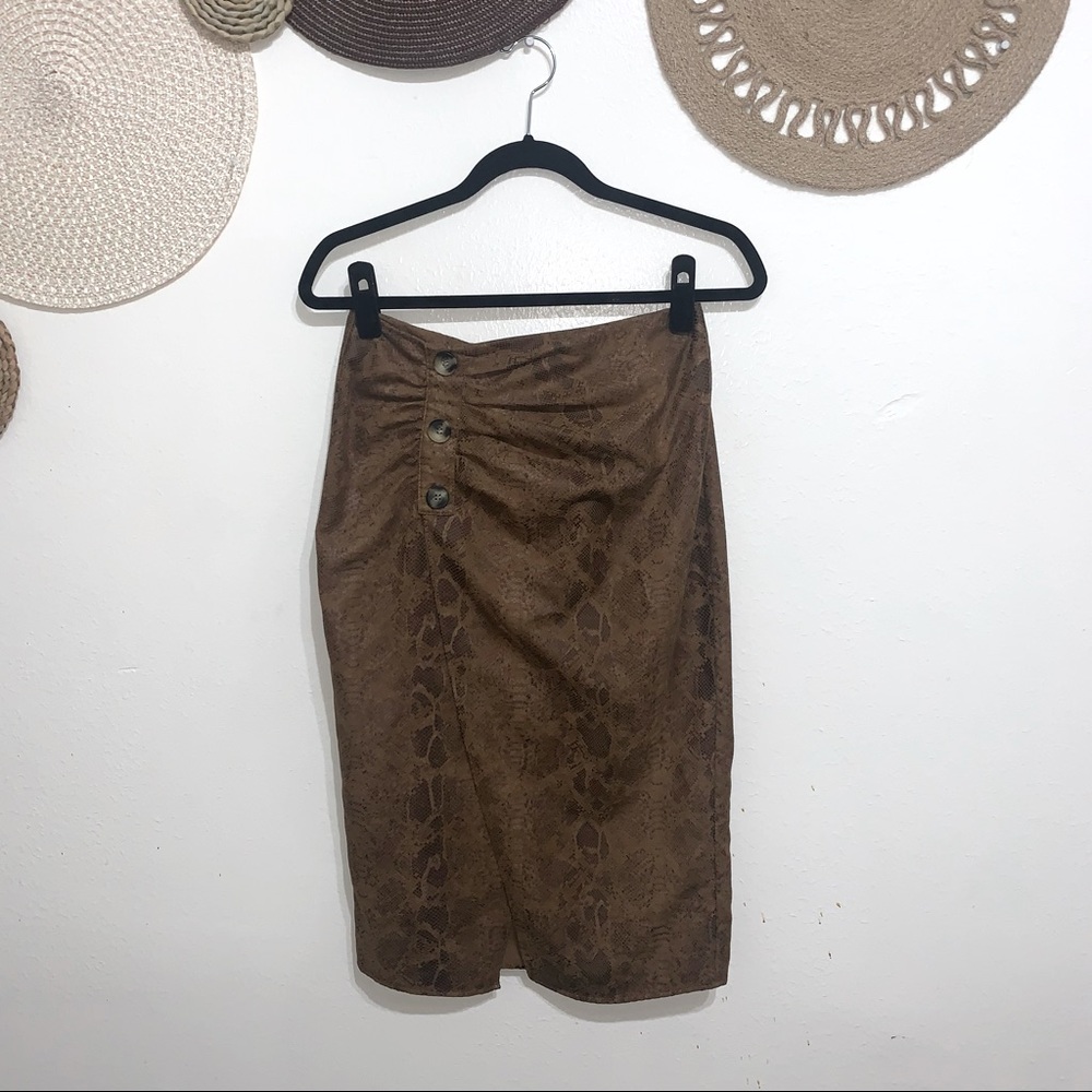 ZARA Snake Print Pencil Skirt